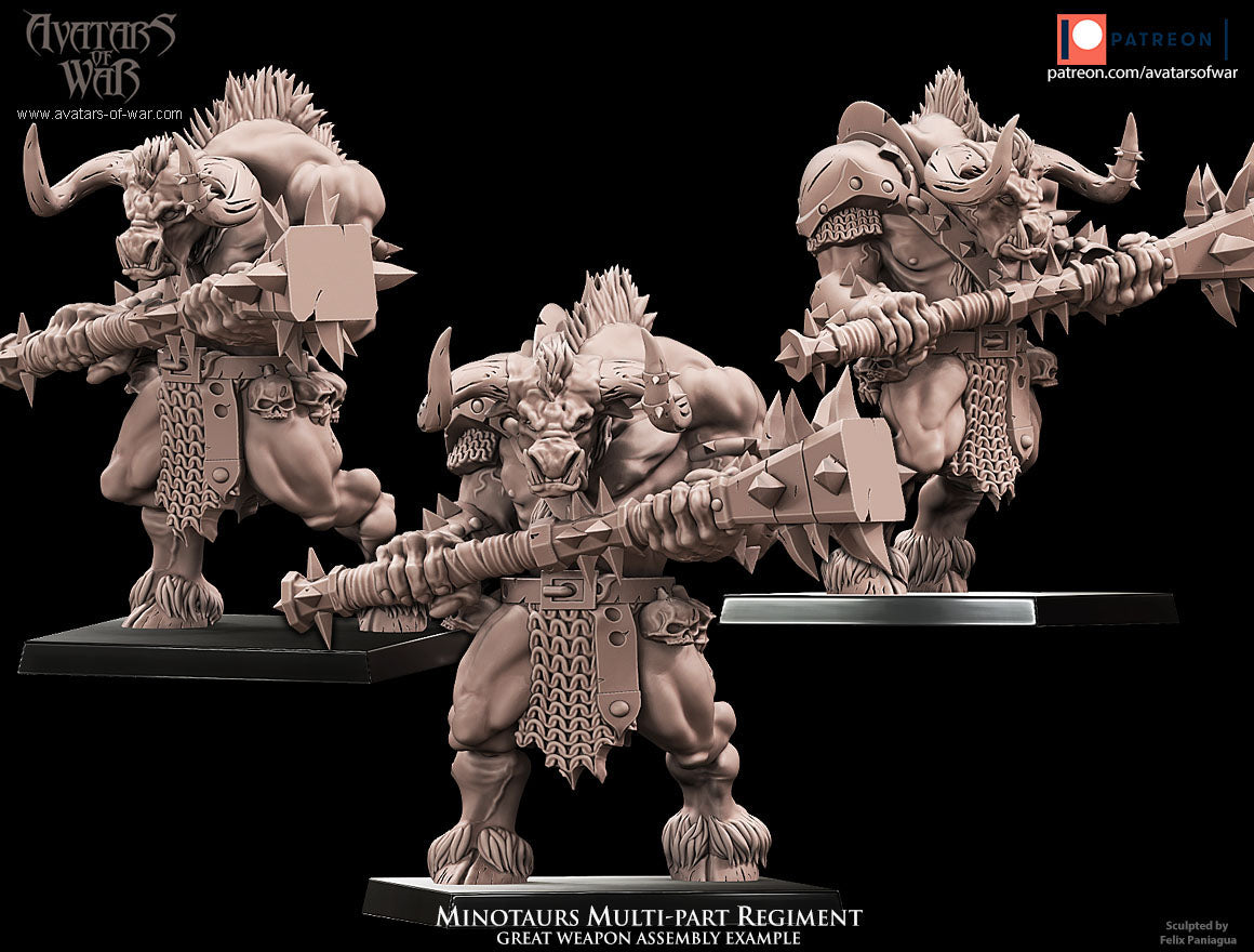 5x Minotaurs multi-part regiment - Avatars of War