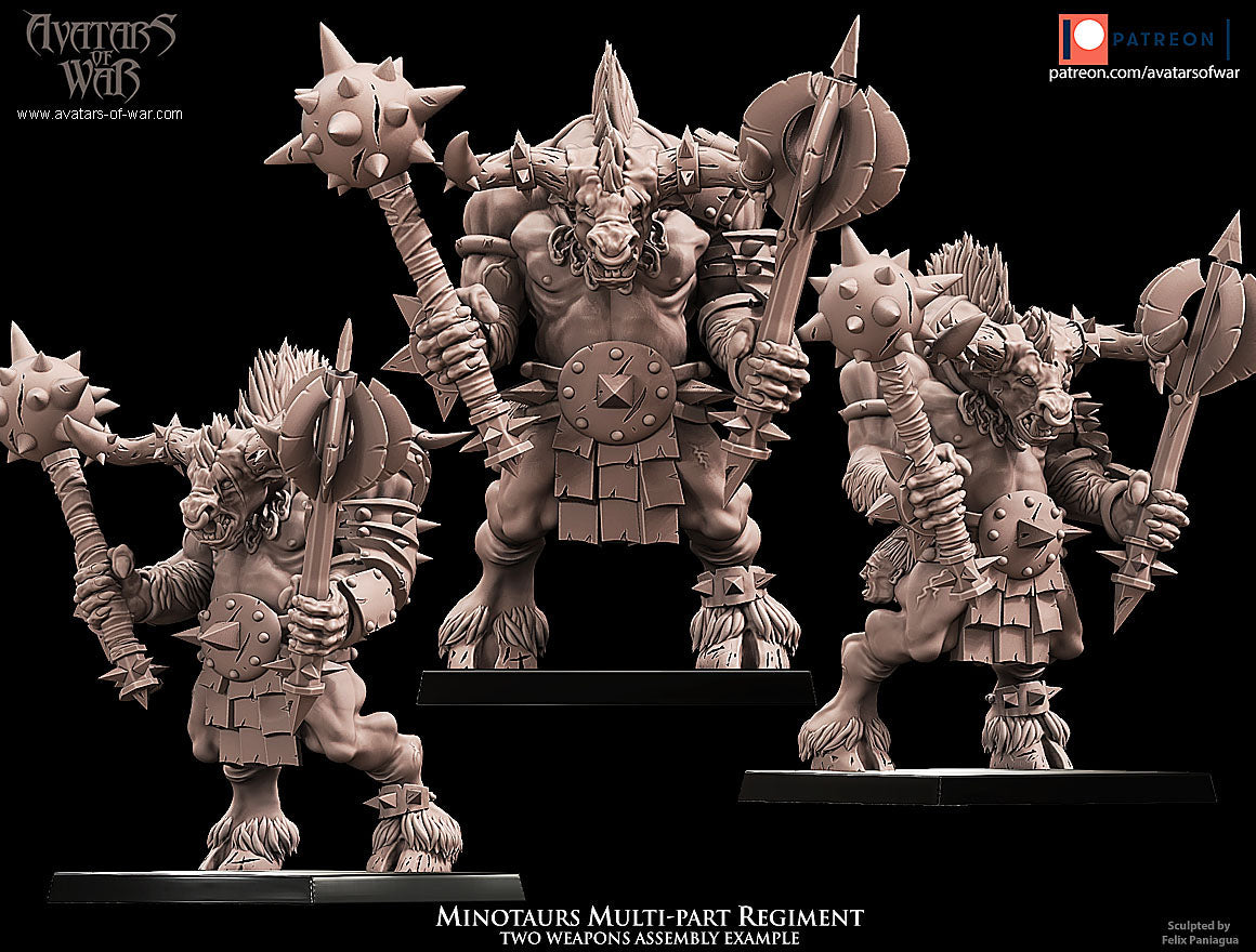 5x Minotaurs multi-part regiment - Avatars of War