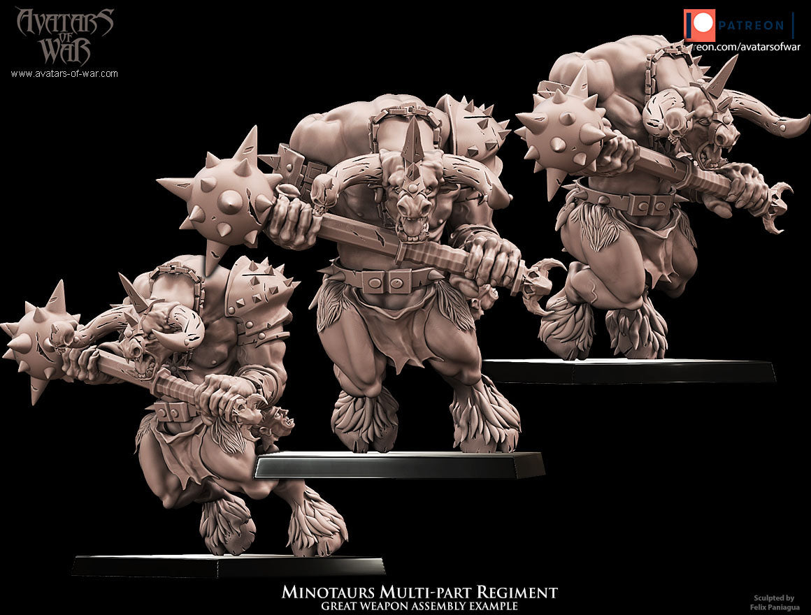 5x Minotaurs multi-part regiment - Avatars of War