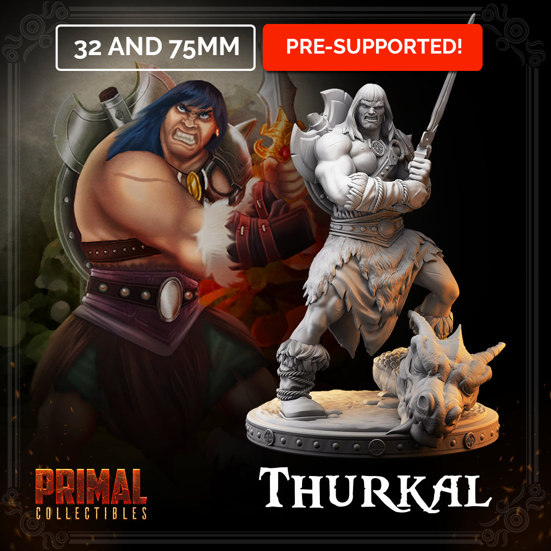 Barbarian - Thurkal - MASTERS OF DUNGEONS QUEST - Primal Collectibles