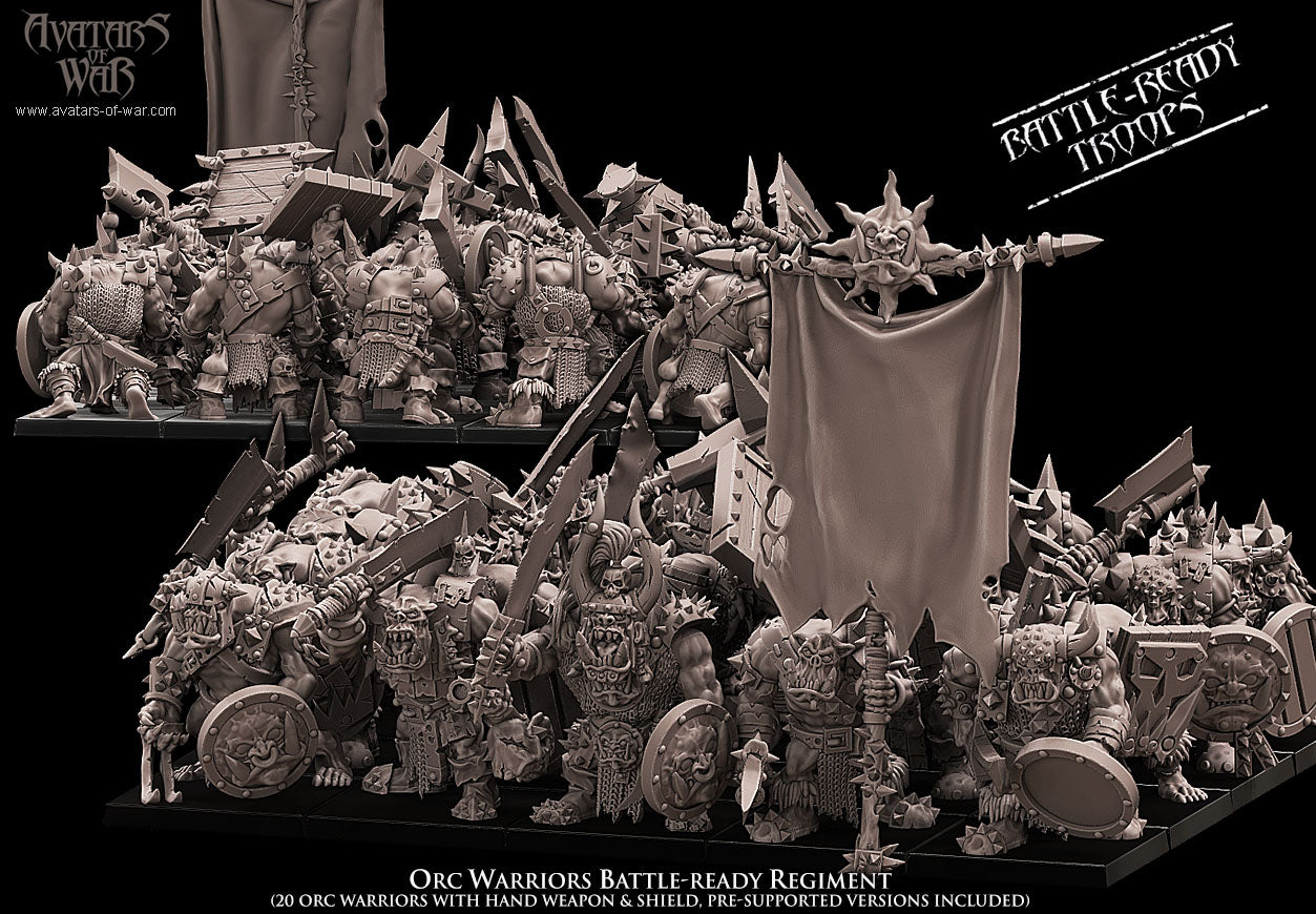 Orc Warriors Battle-Ready regiment (20 Orcs) - Avatars of War