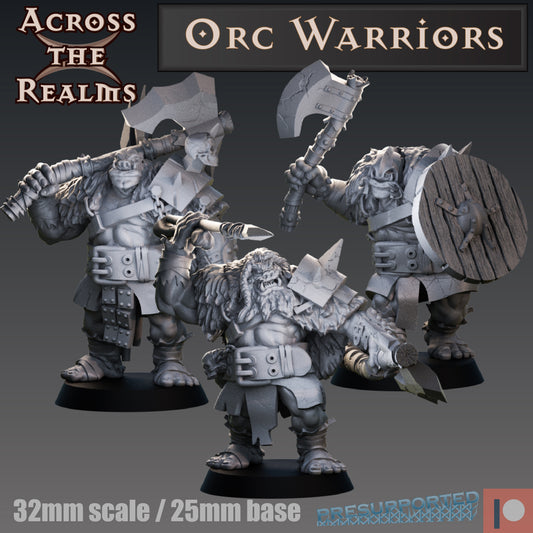 3x Orc Warriors - Across the Realms