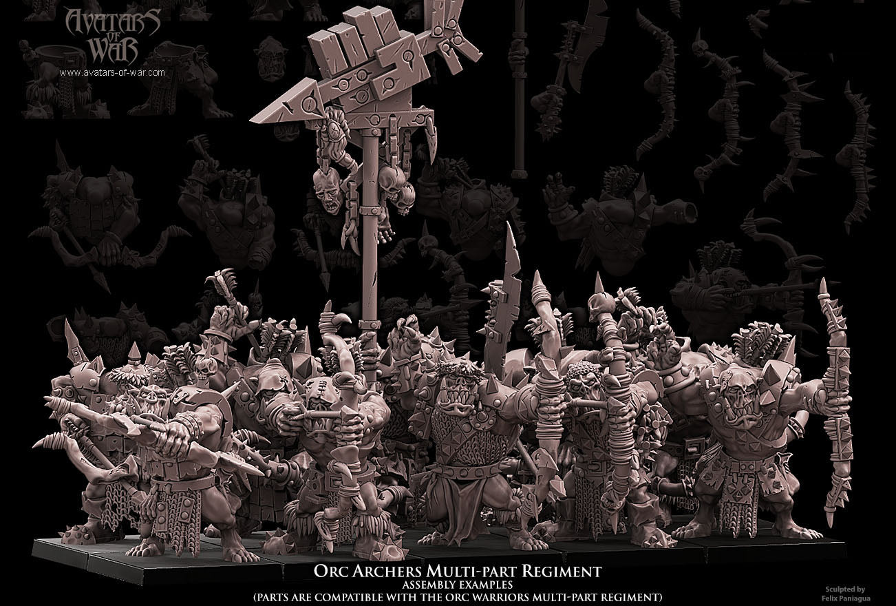 10x Orc Archers multi-part regiment - Avatars of War