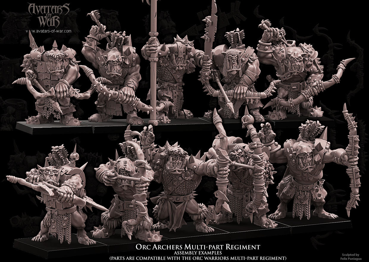 10x Orc Archers multi-part regiment - Avatars of War