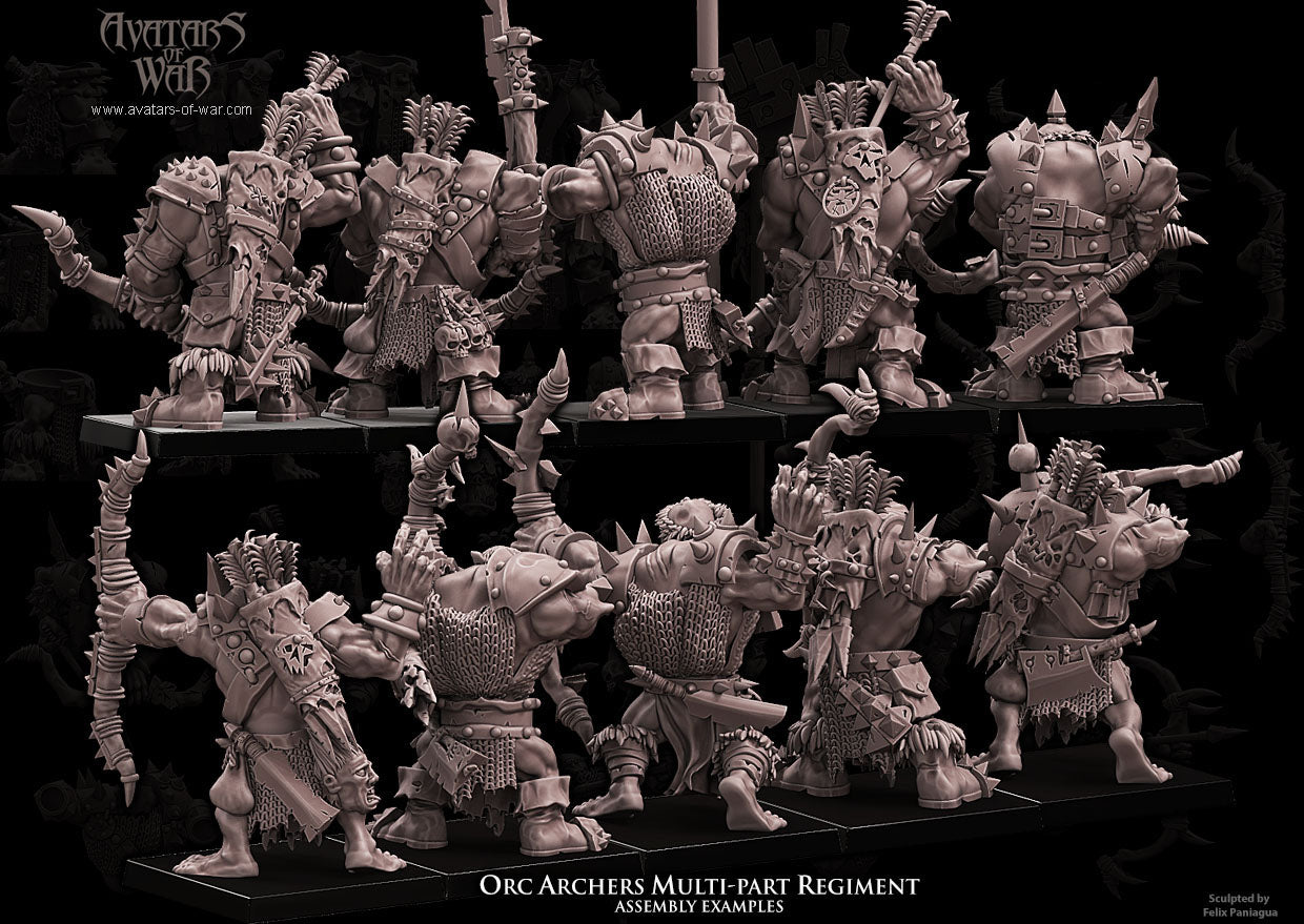 10x Orc Archers multi-part regiment - Avatars of War