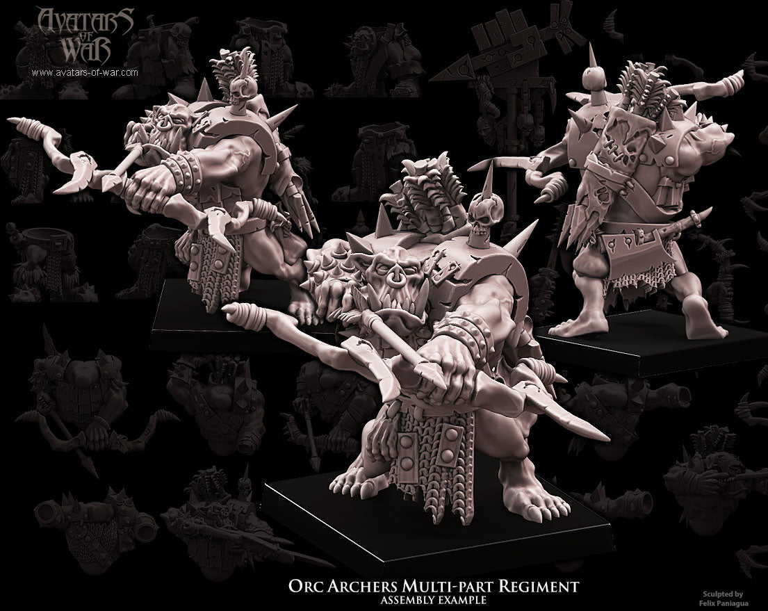 10x Orc Archers multi-part regiment - Avatars of War