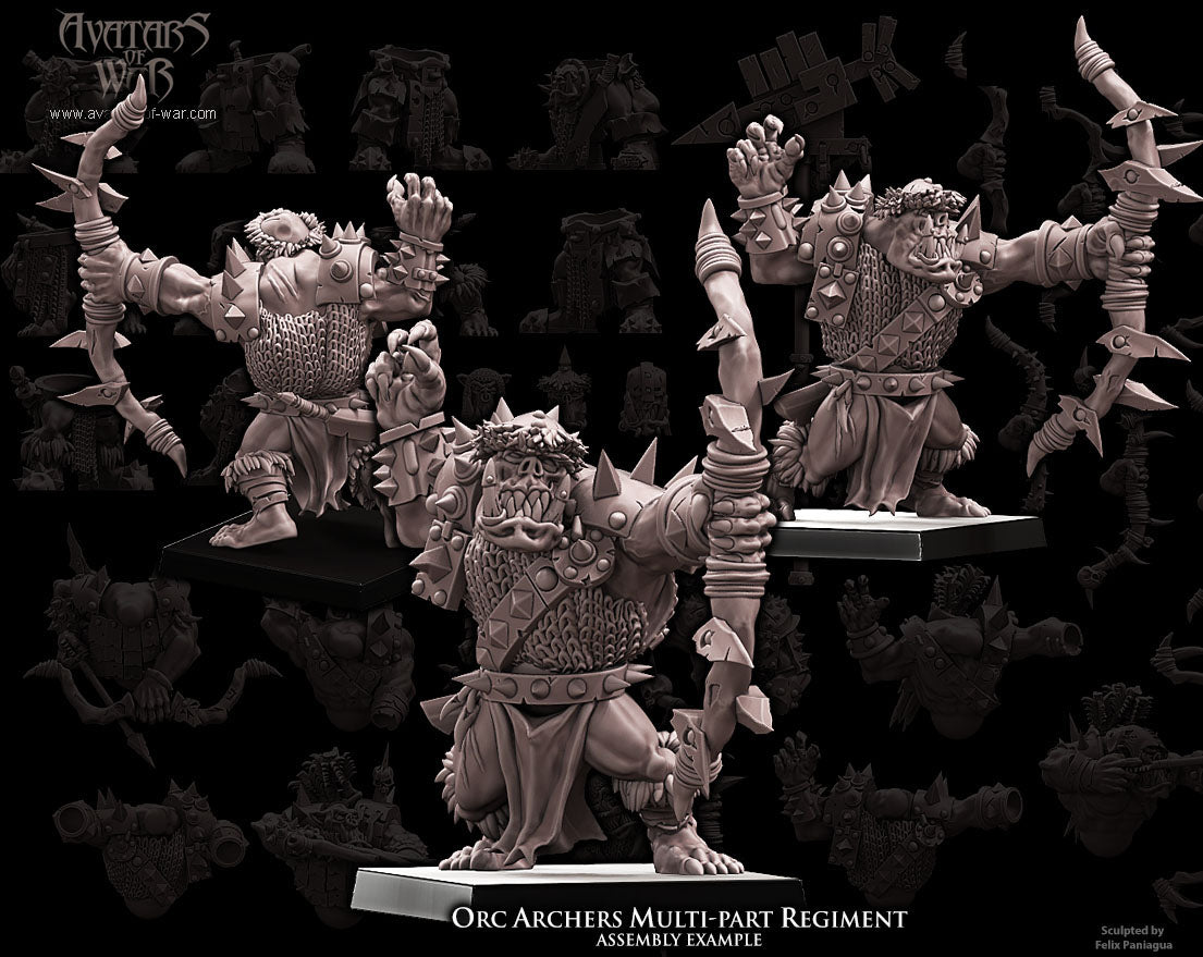 10x Orc Archers multi-part regiment - Avatars of War