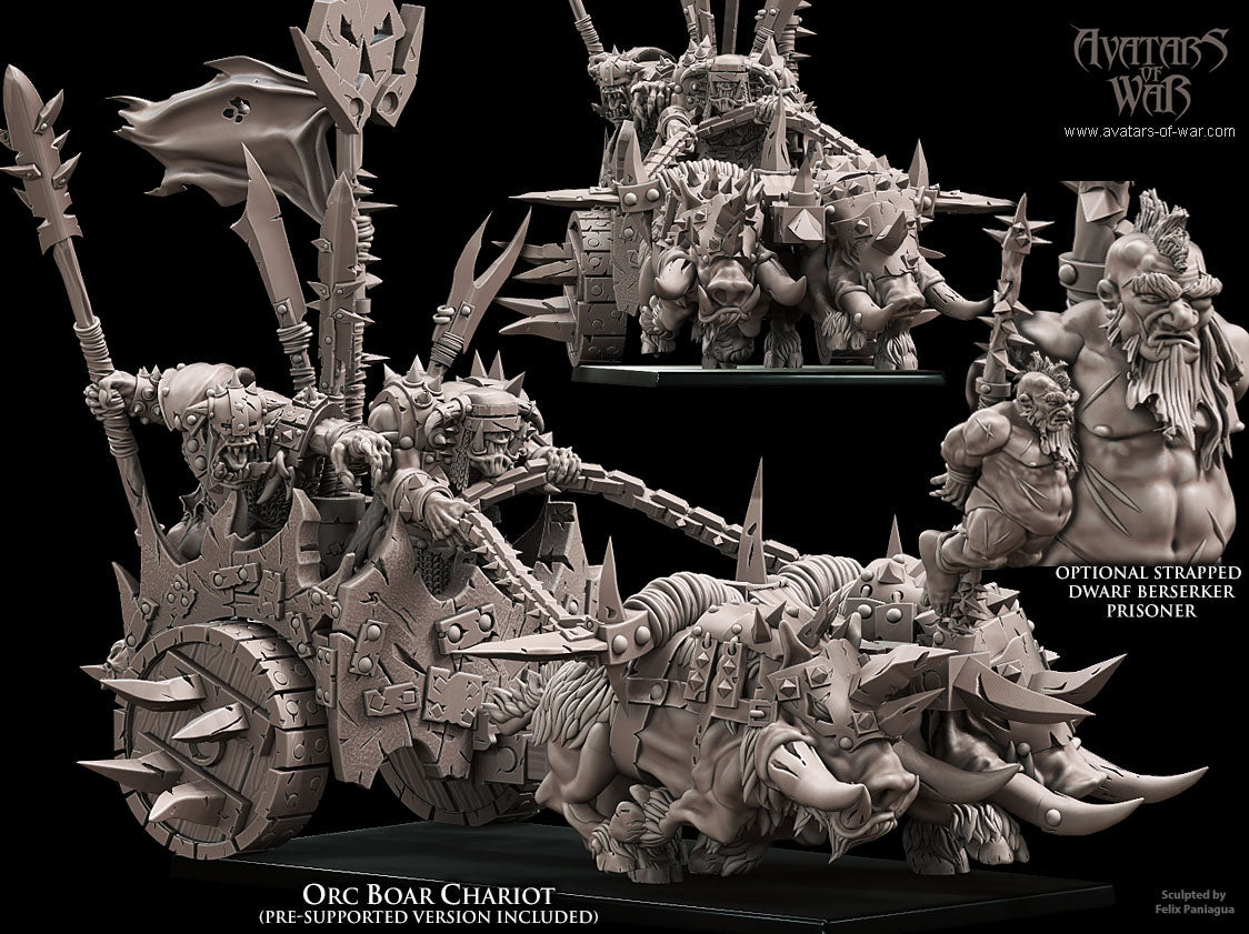 Orc Boar Chariot - Avatars of War