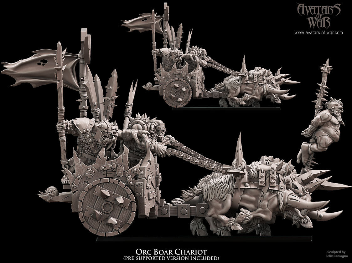 Orc Boar Chariot - Avatars of War