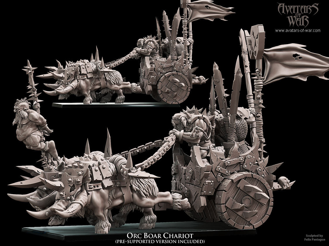 Orc Boar Chariot - Avatars of War