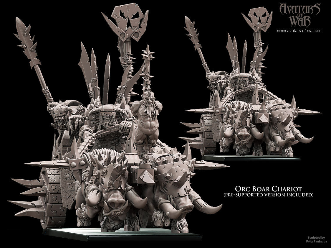 Orc Boar Chariot - Avatars of War