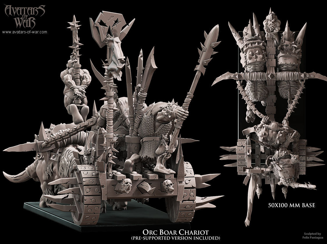 Orc Boar Chariot - Avatars of War