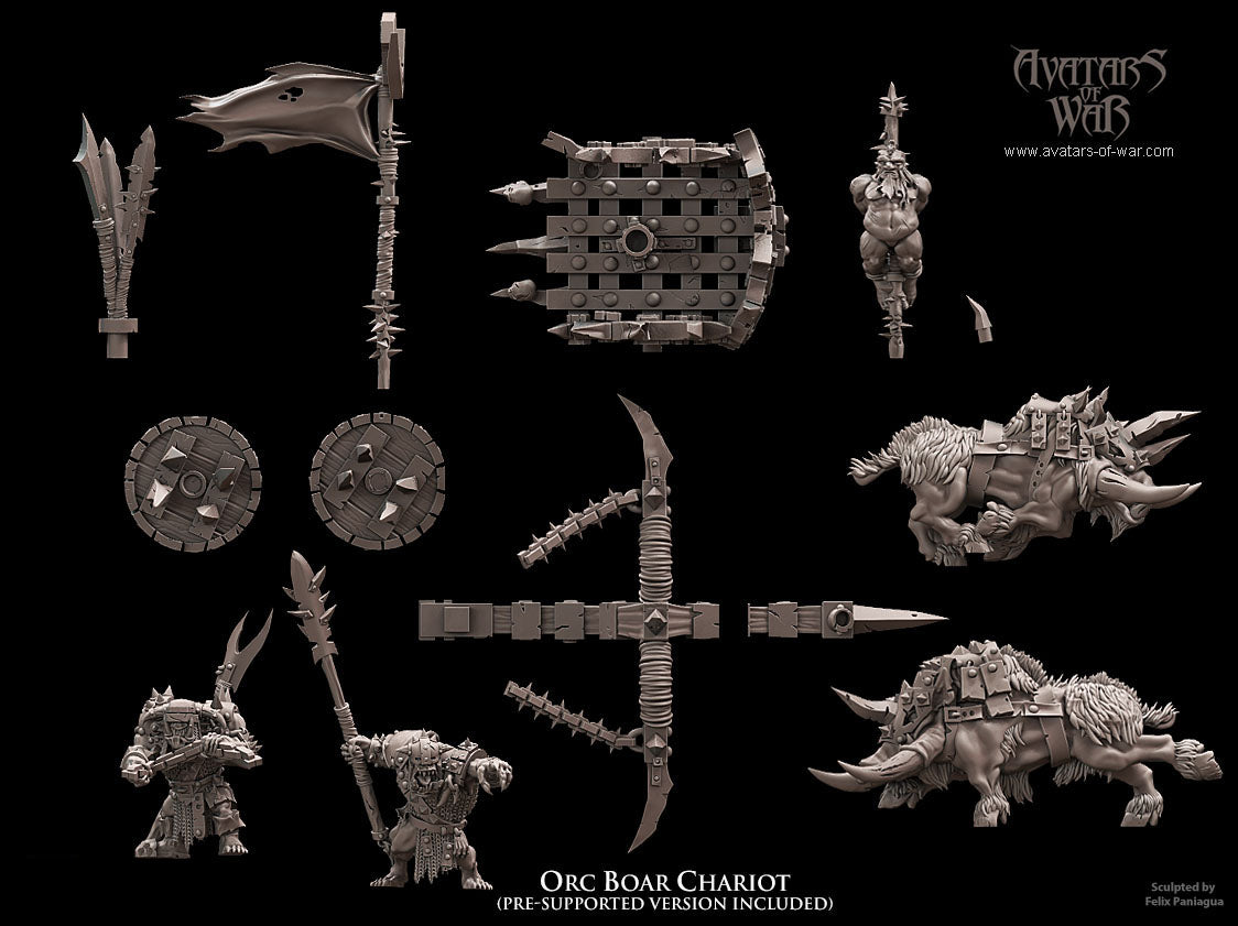 Orc Boar Chariot - Avatars of War