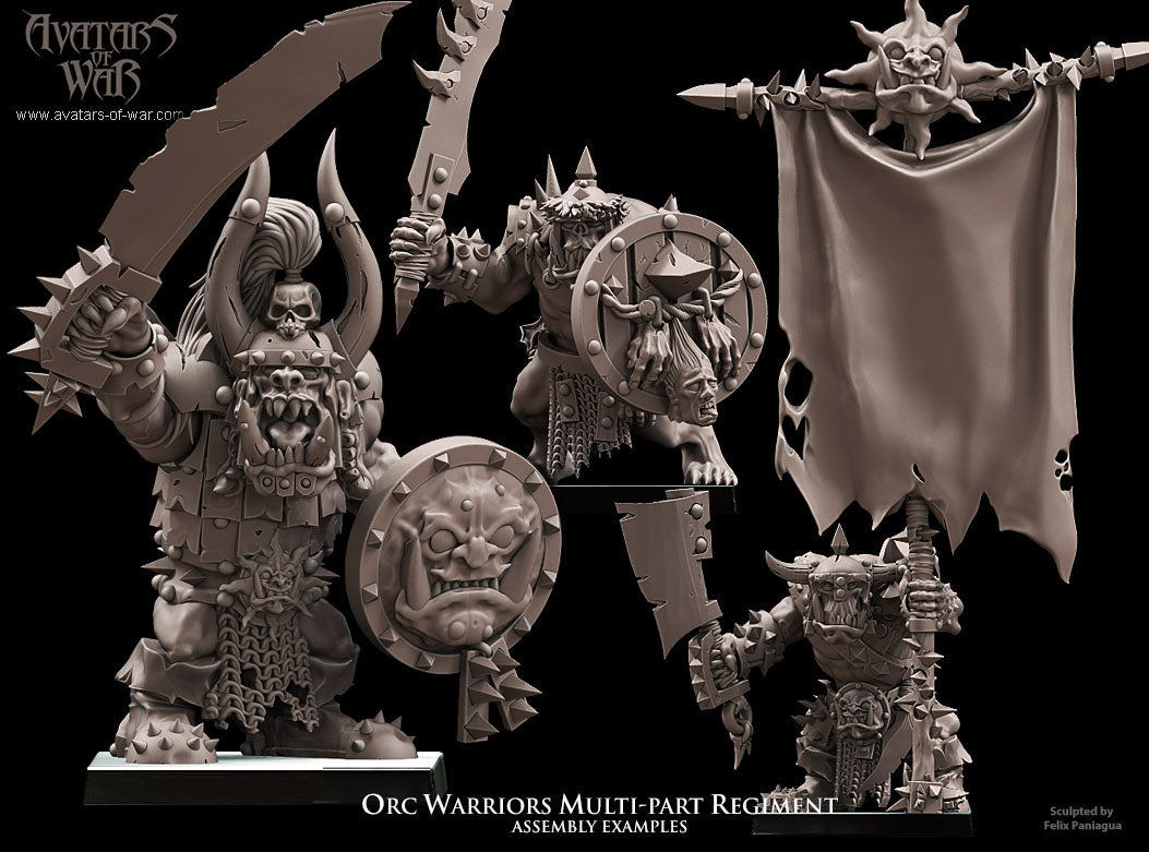 8x Orc Warriors multi-part regiment - Avatars of War