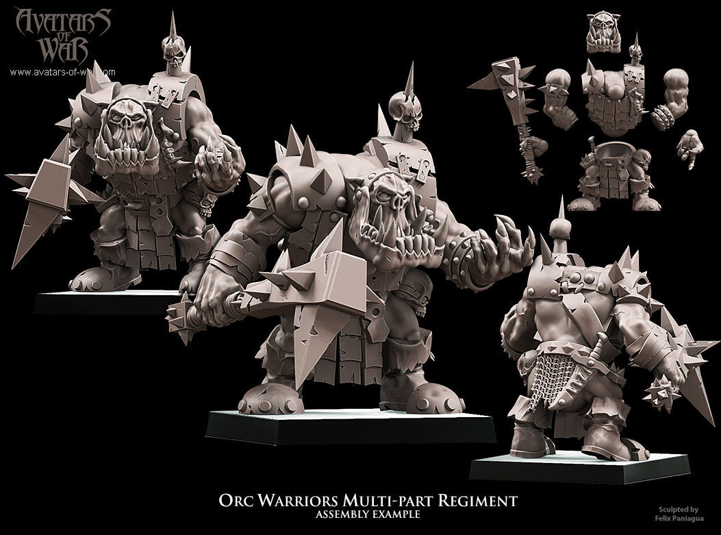 8x Orc Warriors multi-part regiment - Avatars of War