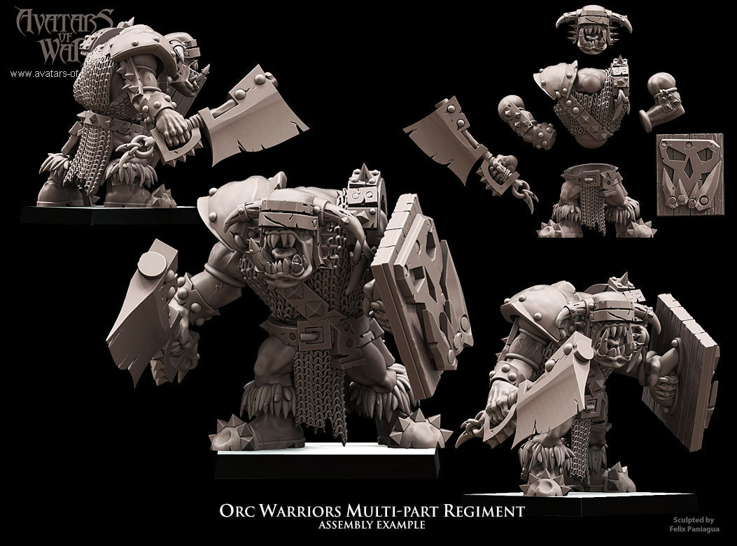 8x Orc Warriors multi-part regiment - Avatars of War