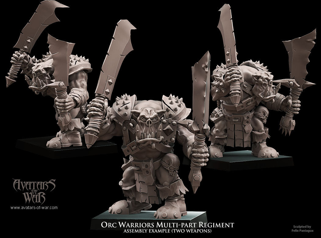 8x Orc Warriors multi-part regiment - Avatars of War