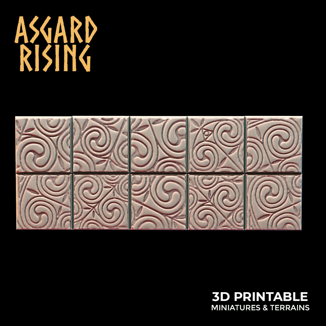 Ornament - 10 x 20 mm quadratische Basis - Asgard Rising