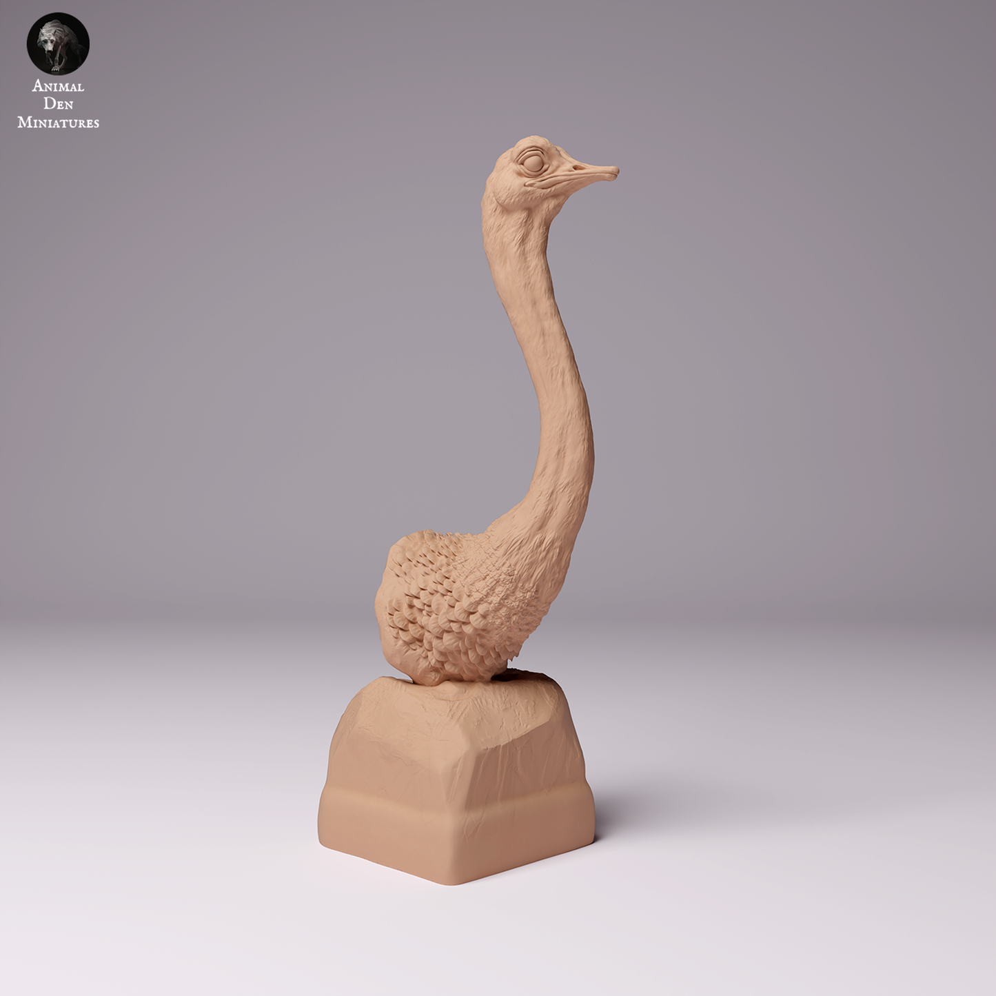 North African Ostrich Bust - Animal Den Miniatures