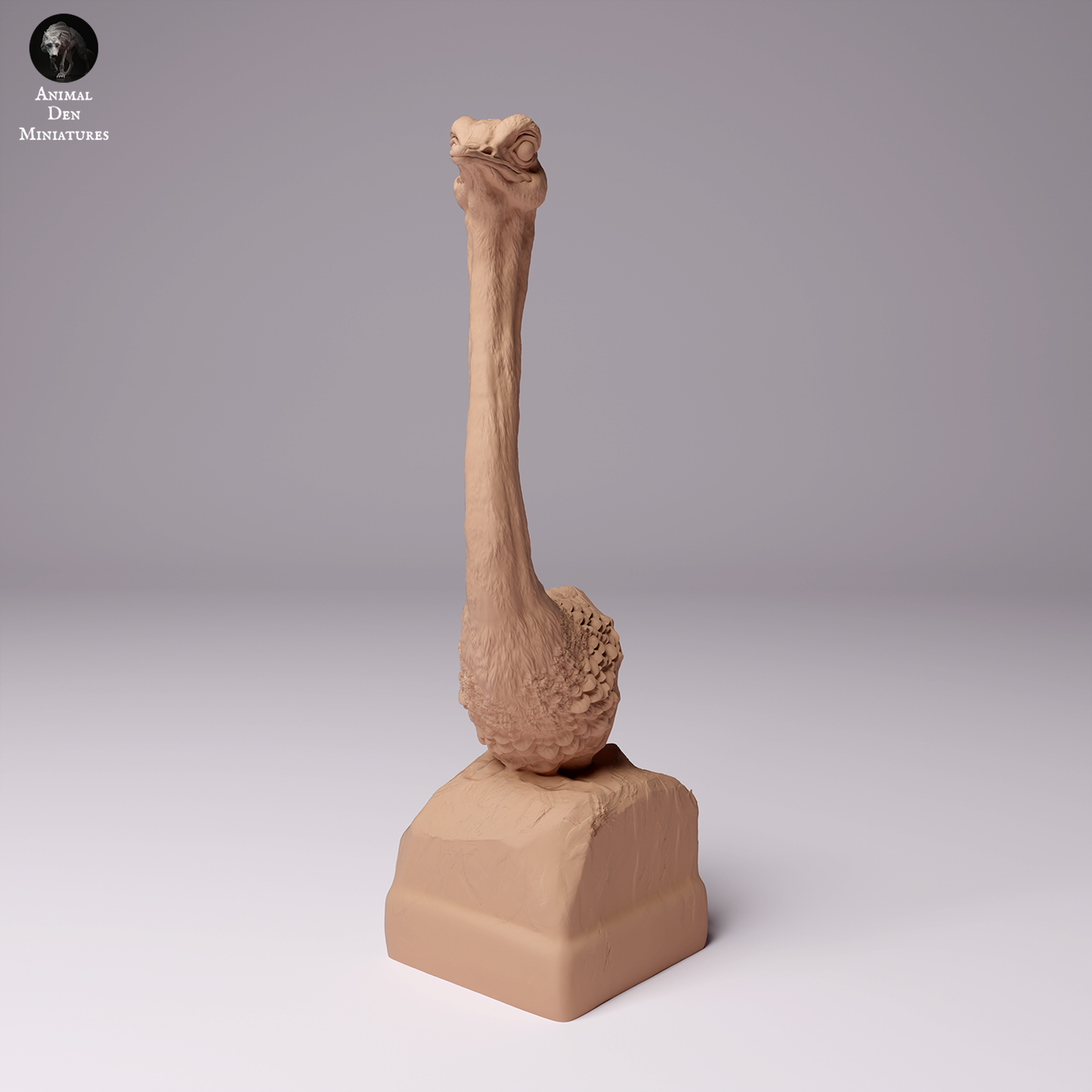 North African Ostrich Bust - Animal Den Miniatures