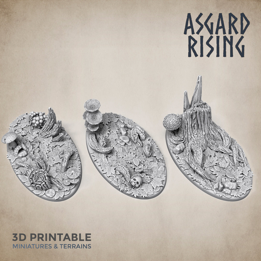 Forest - 3 x Oval Bases 35x60mm - Asgard Rising