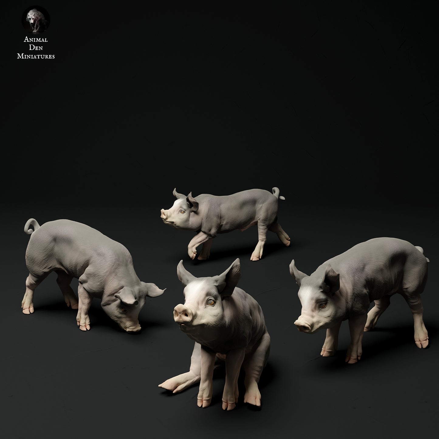 Berkshire Piglets - Animal Den Miniatures