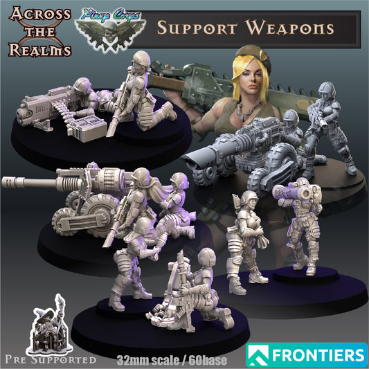 5x Pinup Support Weapons Teams - Across the Realms