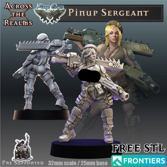 1x Pinup Sergeant - Across the Realms