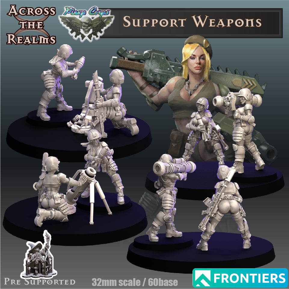 5x Pinup Support Weapons Teams - Across the Realms