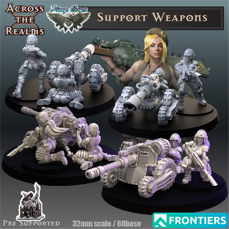 5x Pinup Support Weapons Teams - Across the Realms