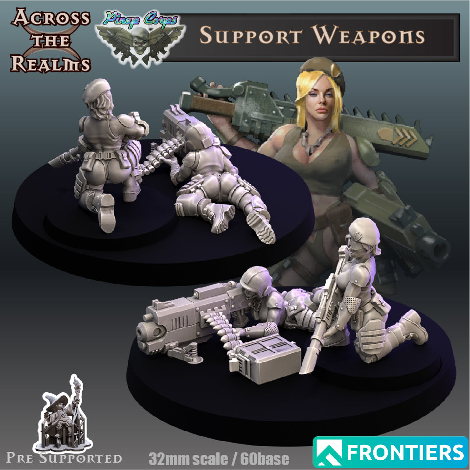 5x Pinup Support Weapons Teams - Across the Realms