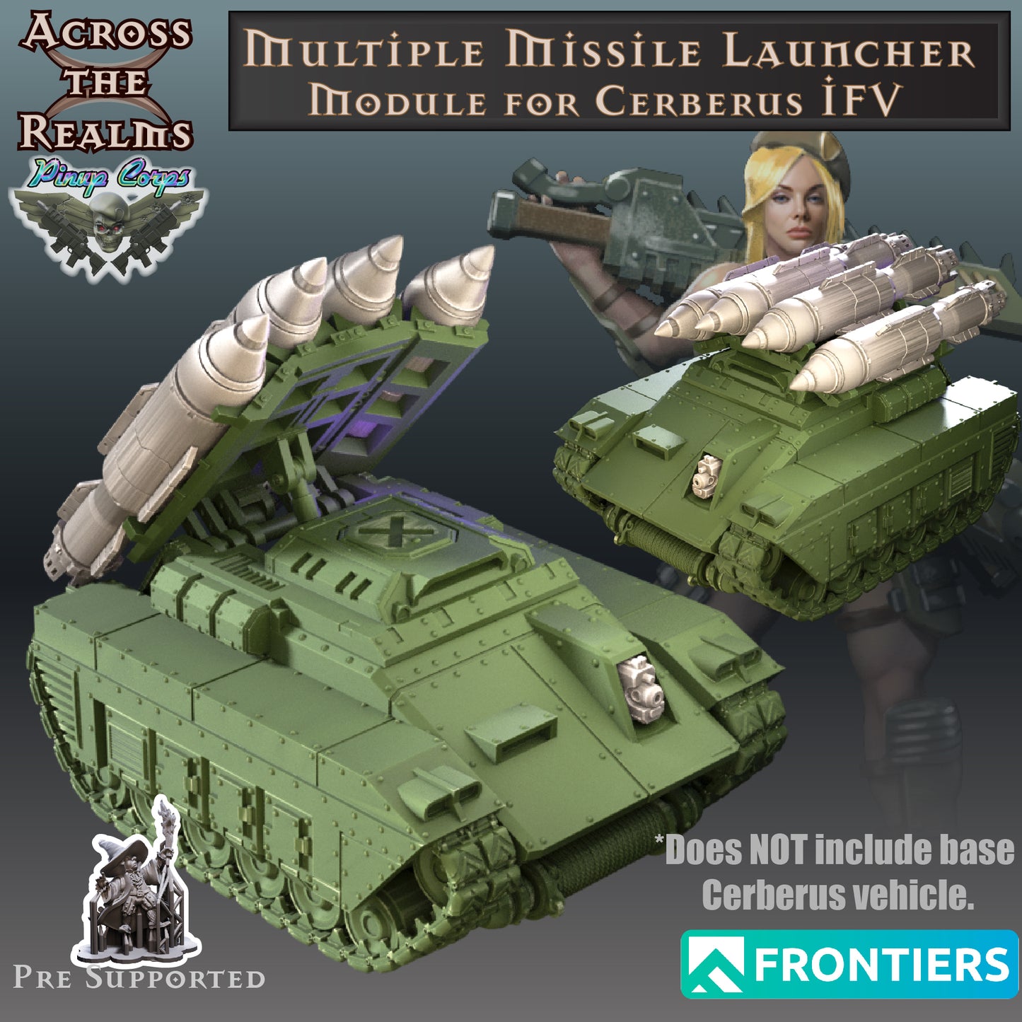 Multiple Missile Launcher module for Cerberus IFV (Includes Base Tank) - Across the Realms