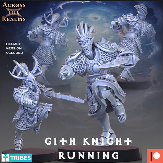 2x Gith Knight Running - Across the Realms