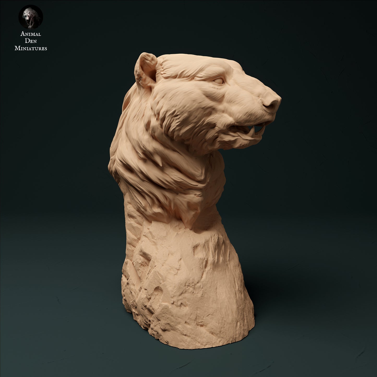 Polar Bear Bust - Animal Den Miniatures