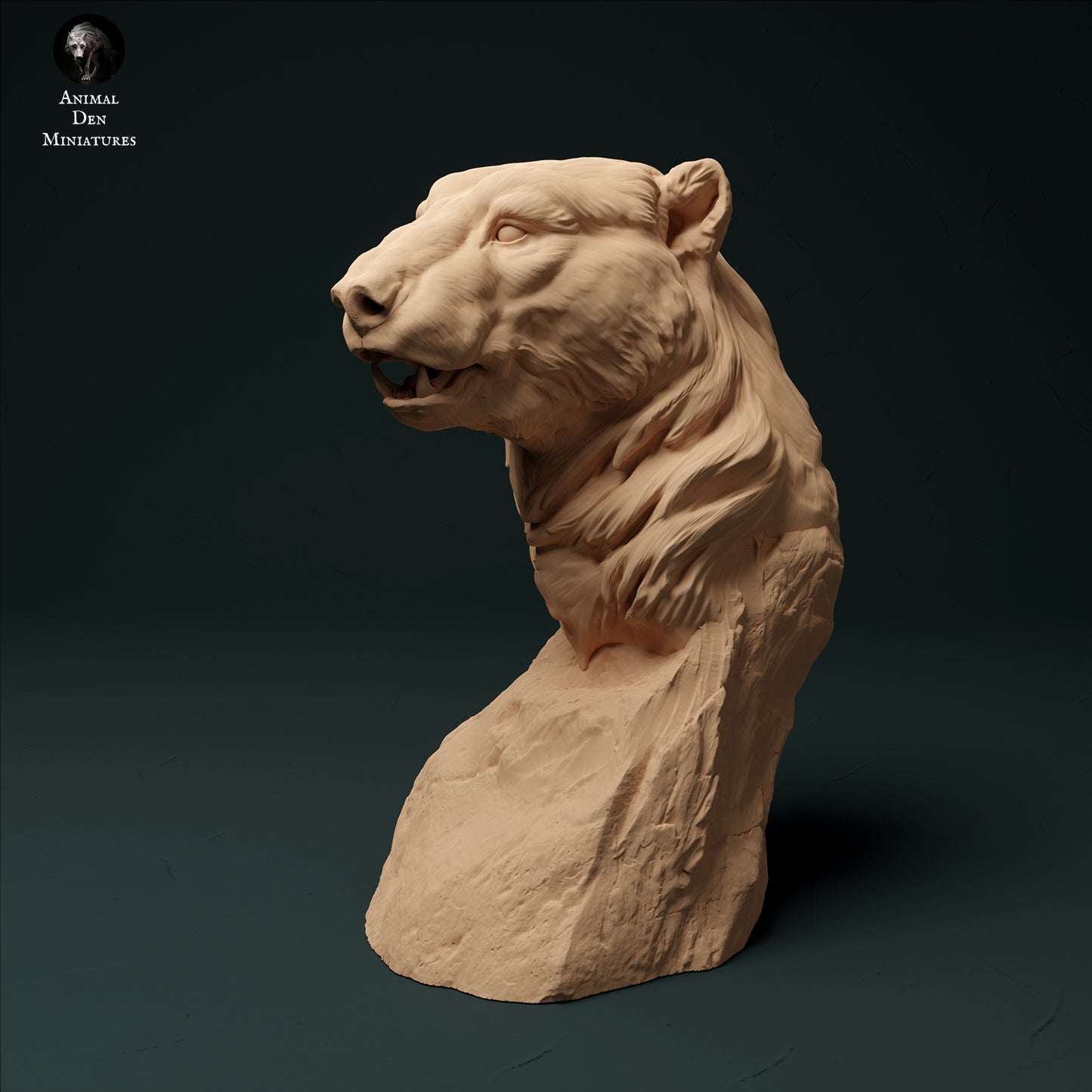 Polar Bear Bust - Animal Den Miniatures