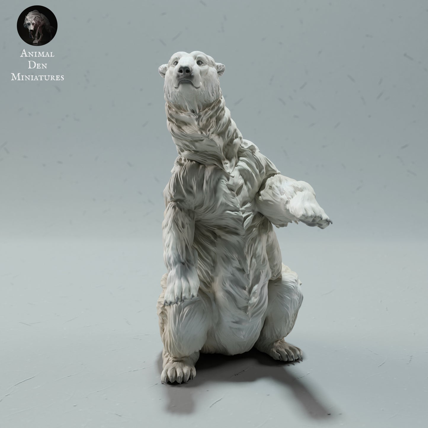 Polar Bear Sitting - Animal Den Miniatures