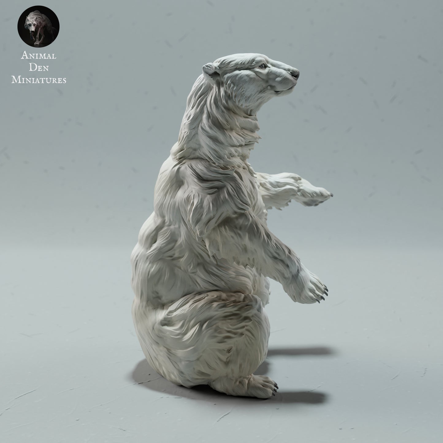 Polar Bear Sitting - Animal Den Miniatures