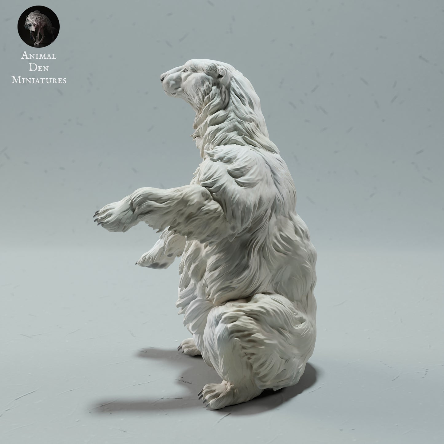 Polar Bear Sitting - Animal Den Miniatures