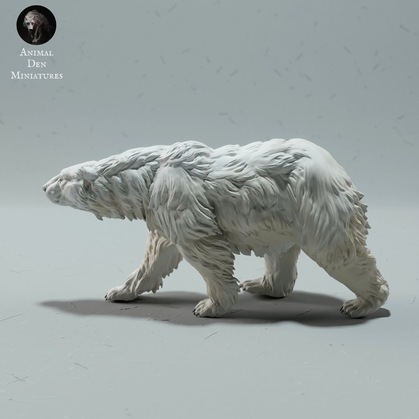 Polar Bear Walking - Animal Den Miniatures