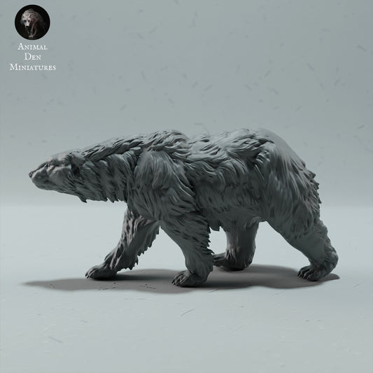 Polar Bear Walking - Animal Den Miniatures