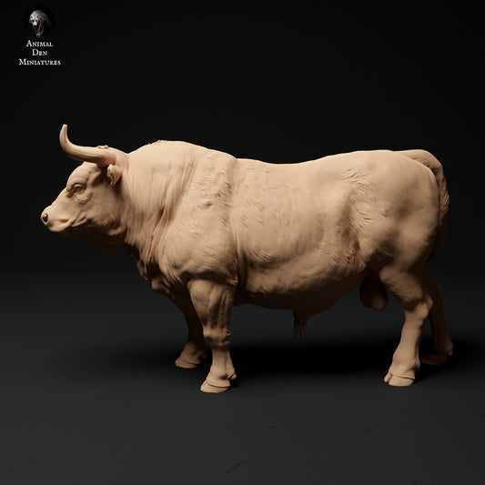 Red Devon Bull - Animal Den Miniatures