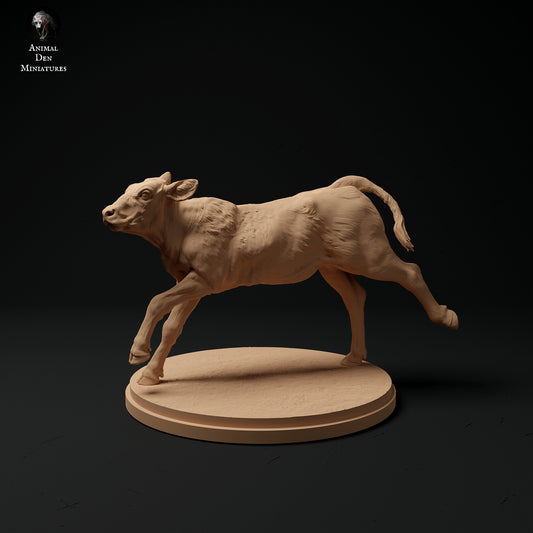 Red Devon Calf Run - Animal Den Miniatures