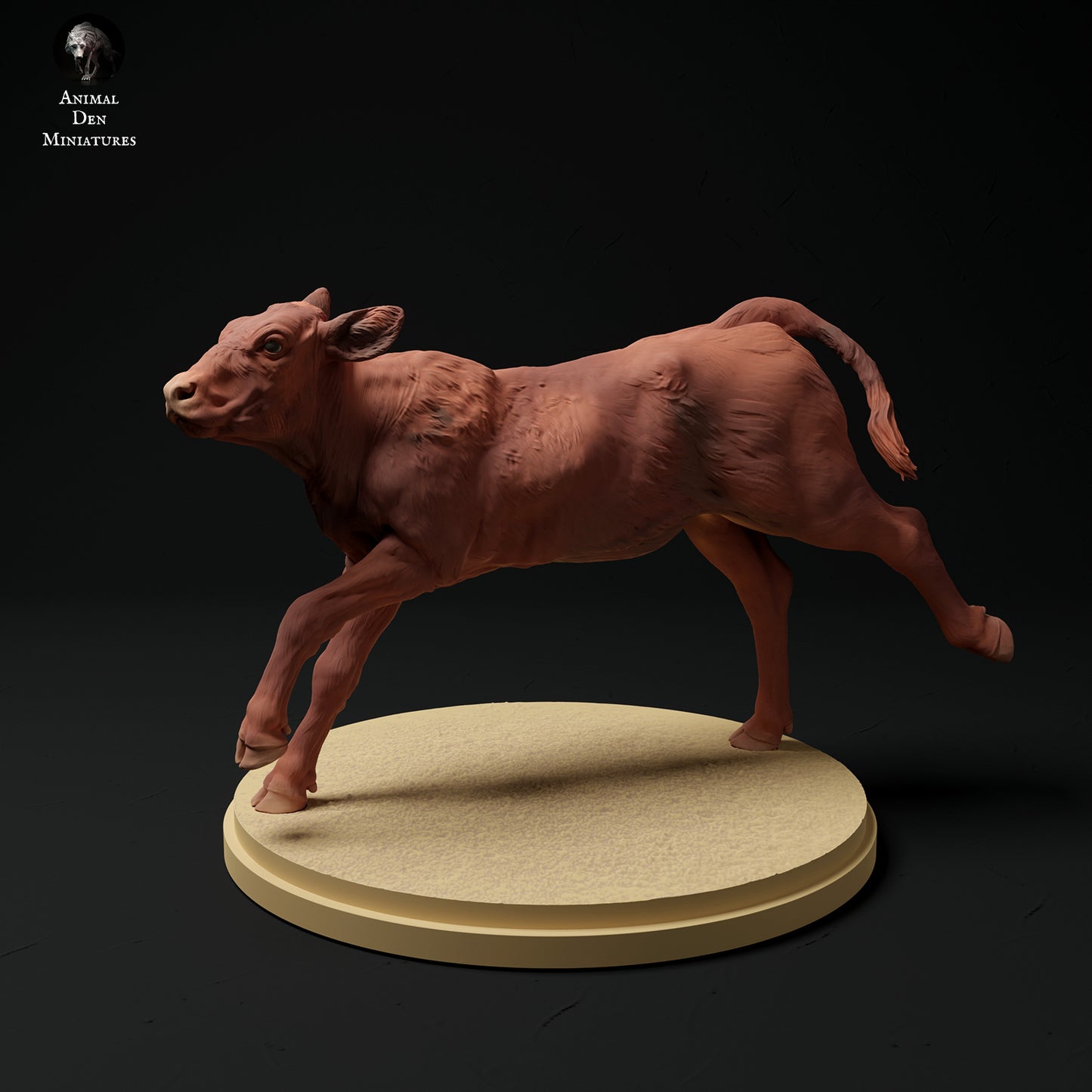 Red Devon Calf Run - Animal Den Miniatures