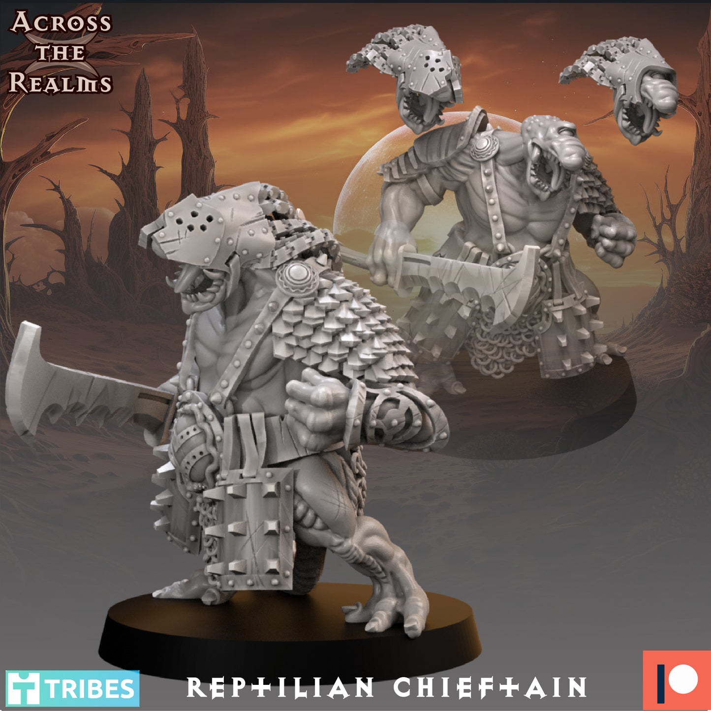 1x Reptillian Chieftain - Across the Realms