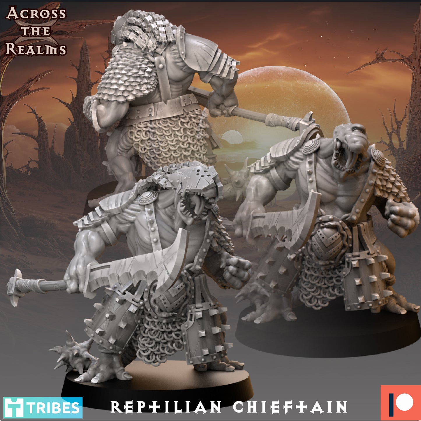 1x Reptillian Chieftain - Across the Realms