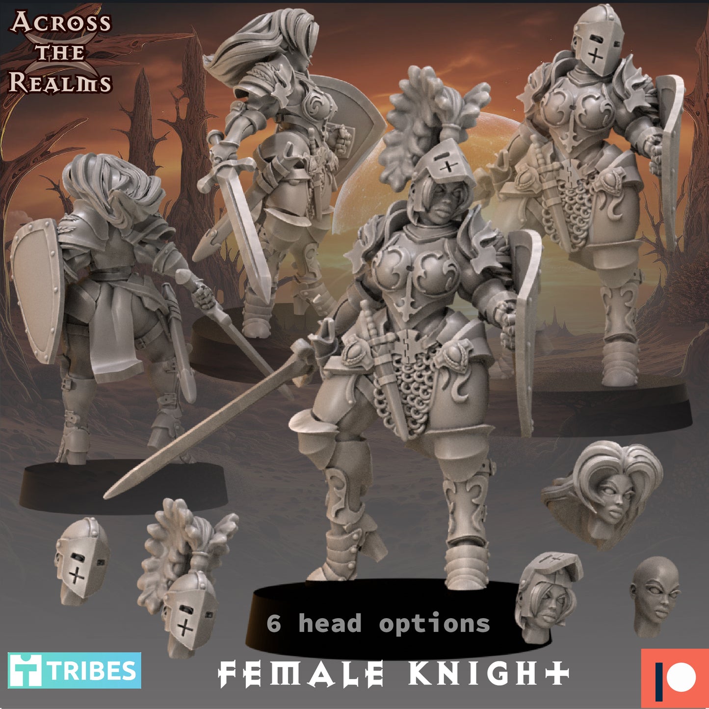 1x Female Knight - Across the Realms