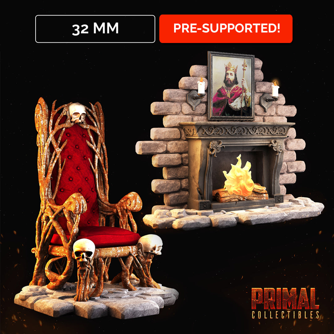 Fireplace and Throne - MASTERS OF DUNGEONS QUEST - Primal Collectibles