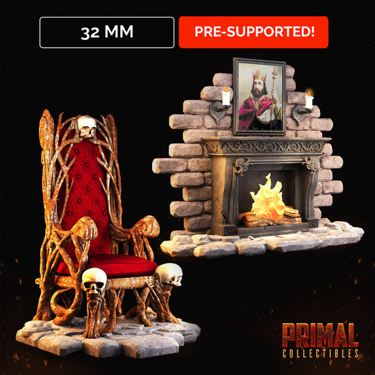 Fireplace and Throne - MASTERS OF DUNGEONS QUEST - Primal Collectibles