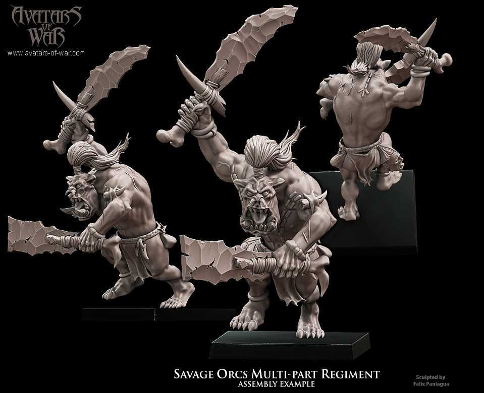 20x Savage Orcs multi-part regiment - Avatars of War