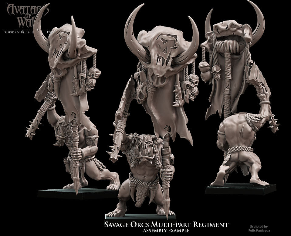 20x Savage Orcs multi-part regiment - Avatars of War